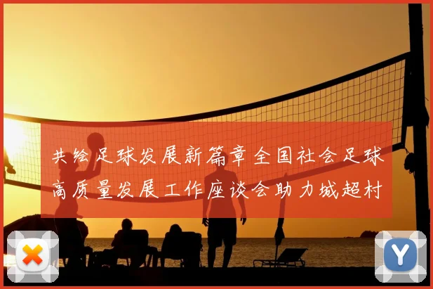 共绘足球发展新篇章全国社会足球高质量发展工作座谈会助力城超村超
